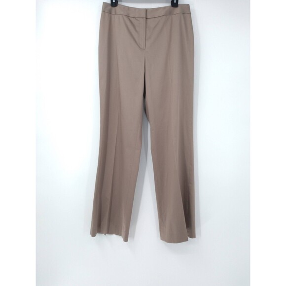 Lafayette 148 New York Pants - Lafayette 148 woman's brown cotton sateen pants Size 8 stretch career